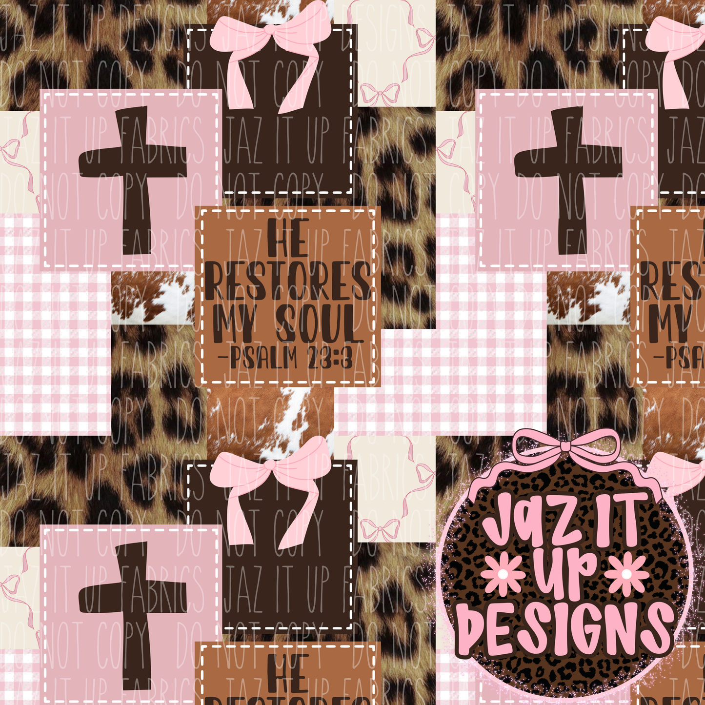 *Digital File* Psalm 23:3 300DPI Seamless File