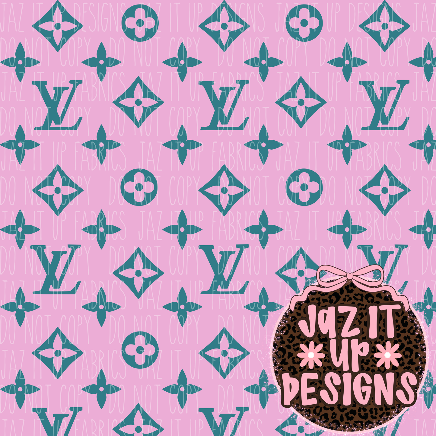 *Digital File* Pink Teal Boujee 300DPI Seamless File