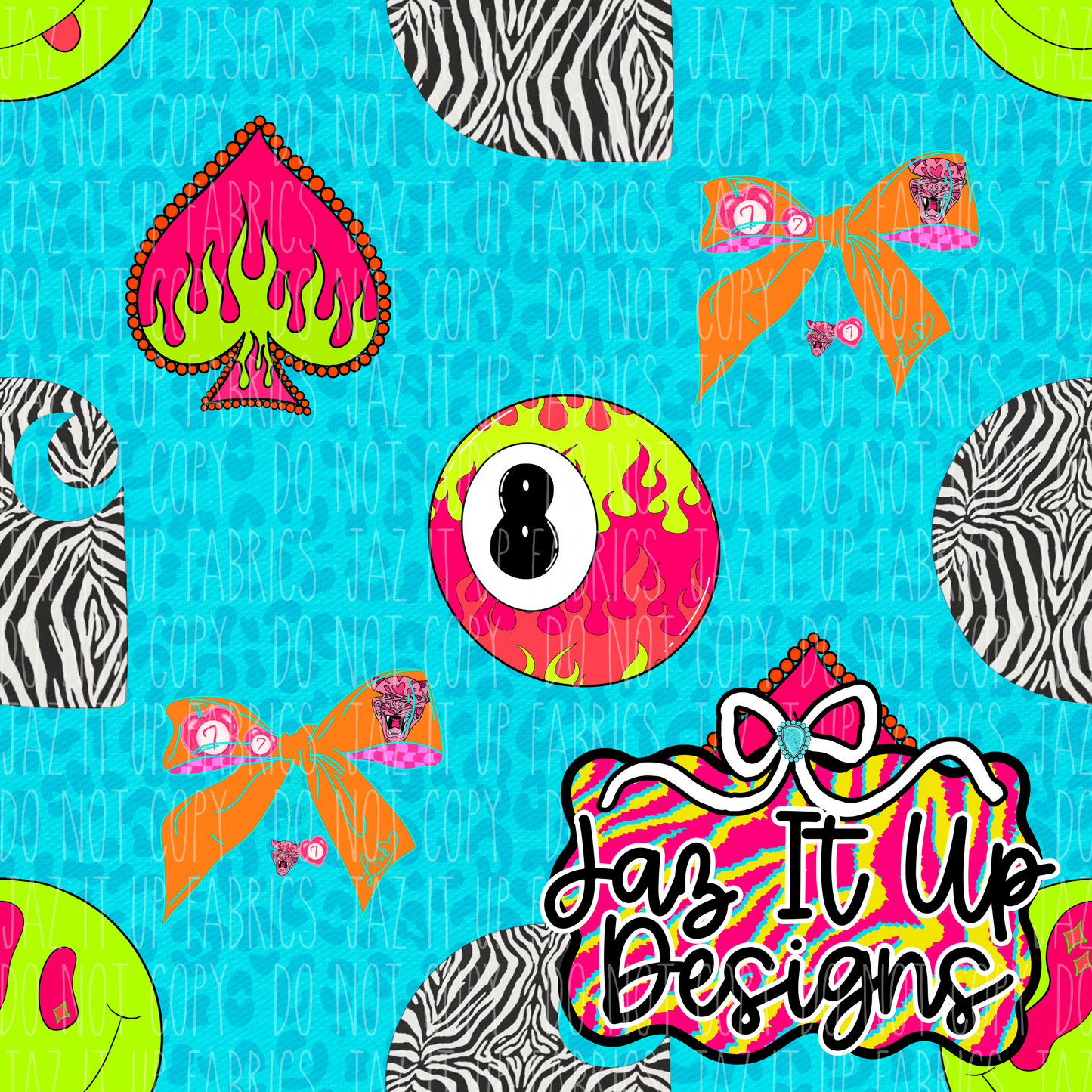 *Digital File* 8 Ball Car 300DPI Seamless File