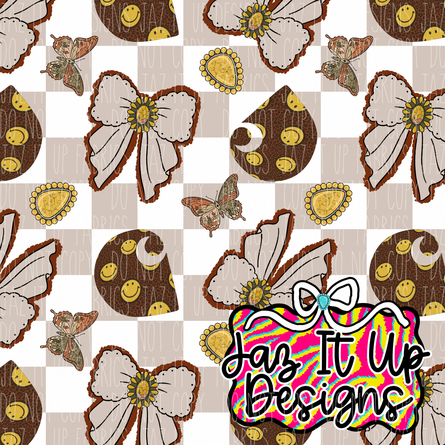 *Digital File* Car Bows 300DPI Seamless File