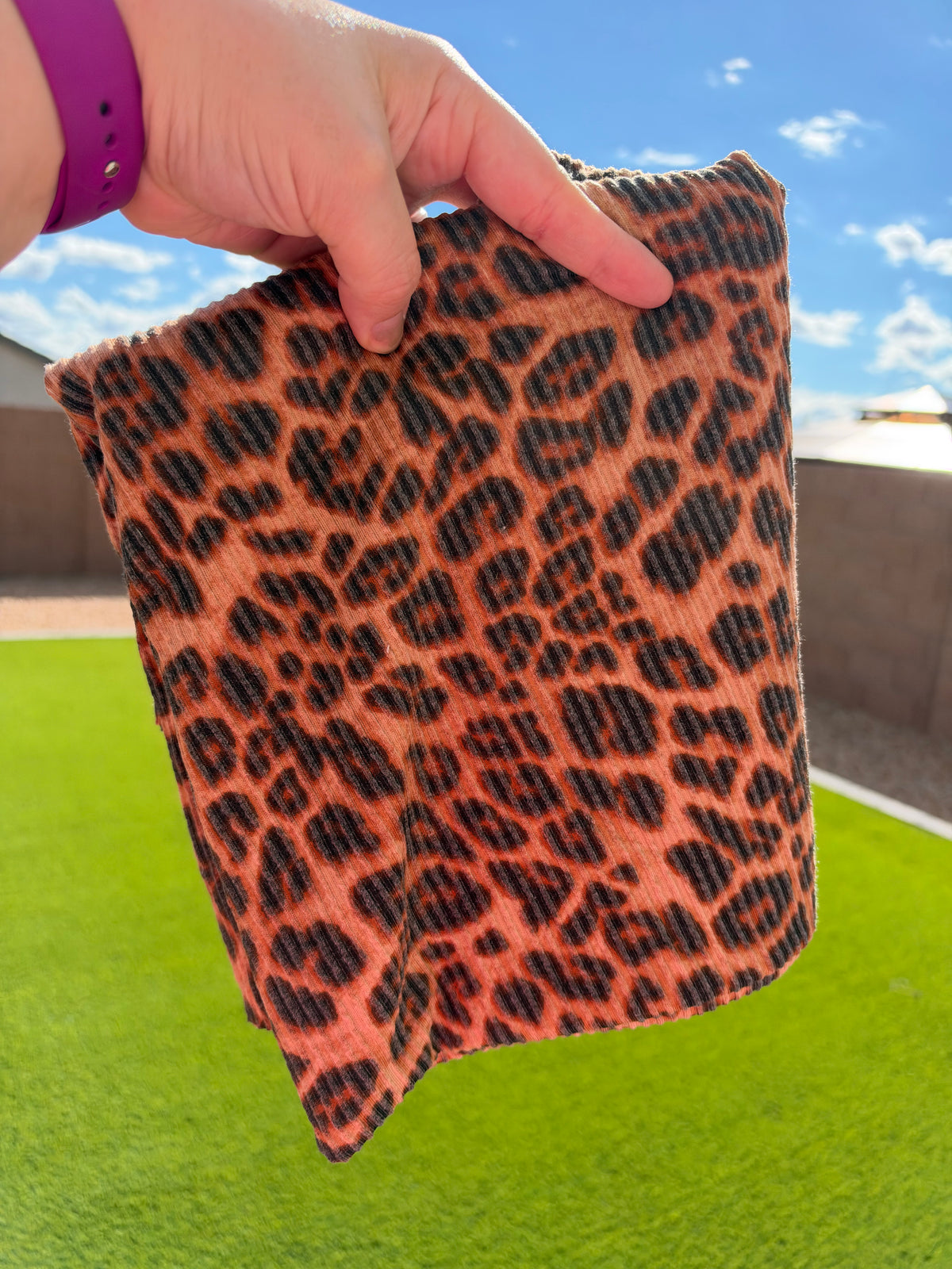Single Yd Cut Urban Rib - Leopard