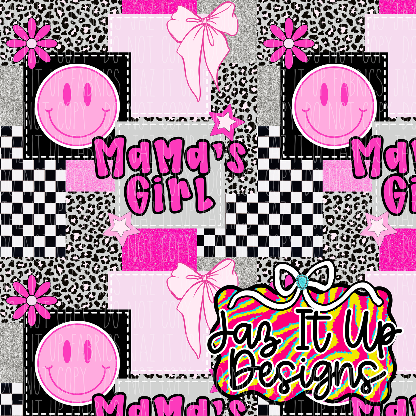 *Digital File* Mama’s Girl Smiley 300DPI Seamless File