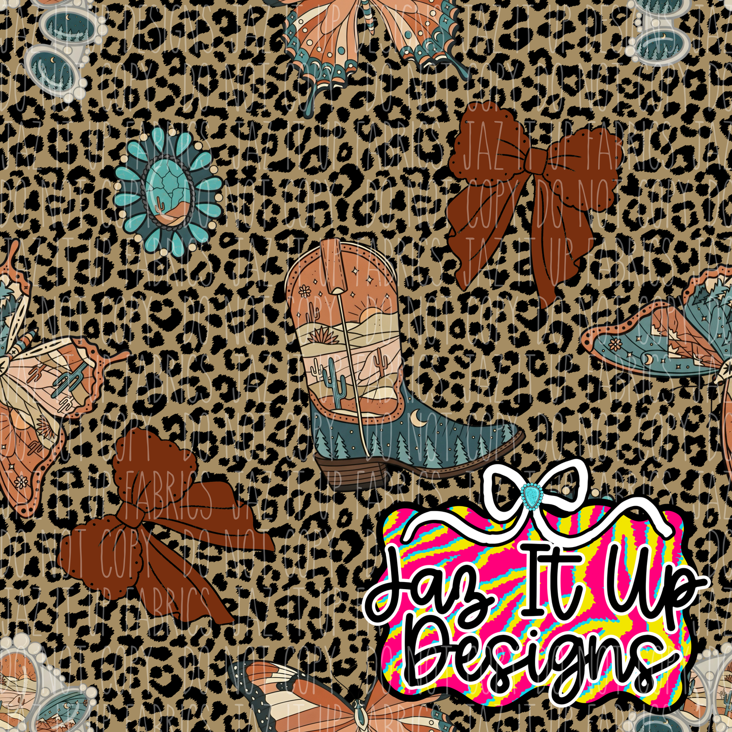 *Digital File* Western Leop 300DPI Seamless File