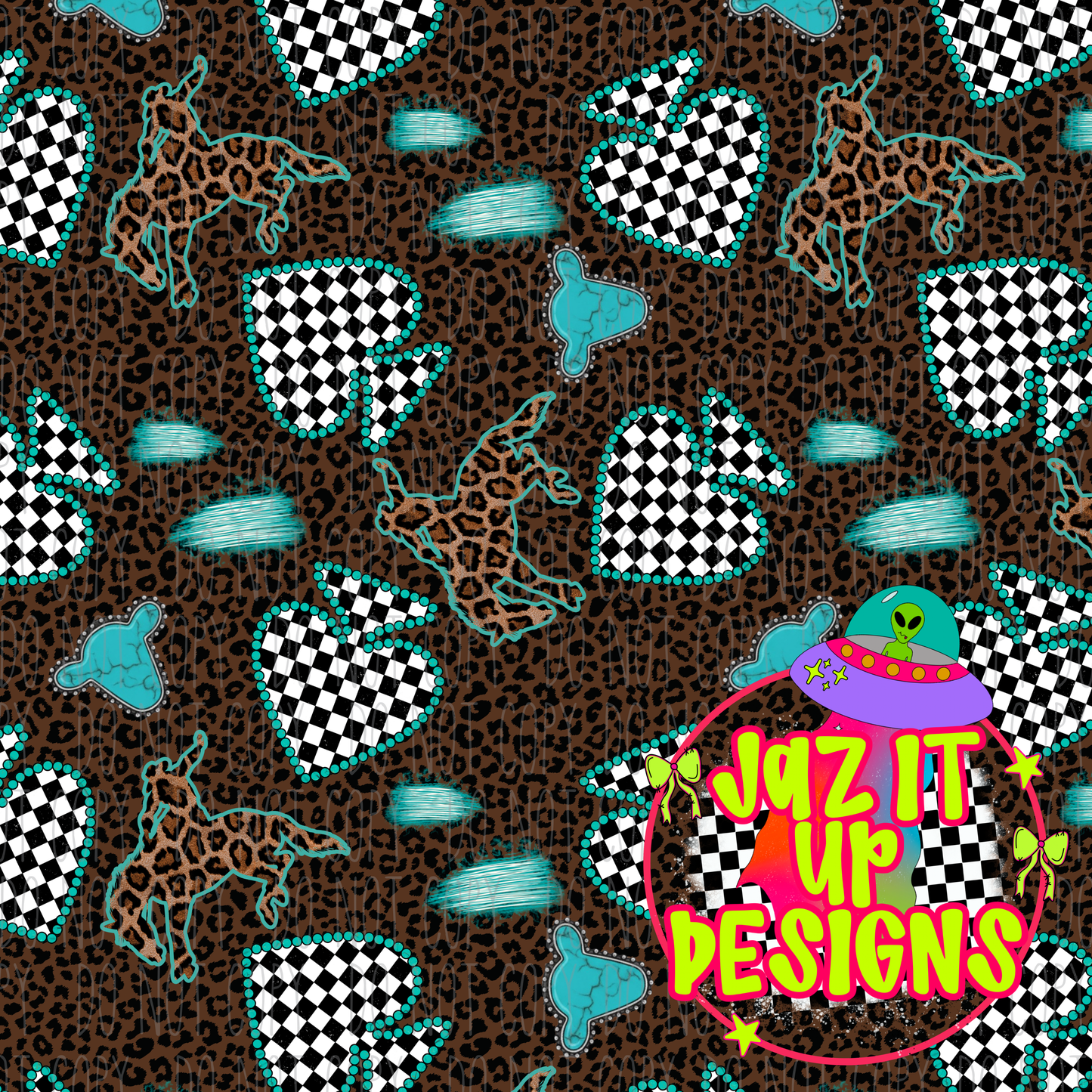 *Digital File* Bull Rider 300DPI Seamless File