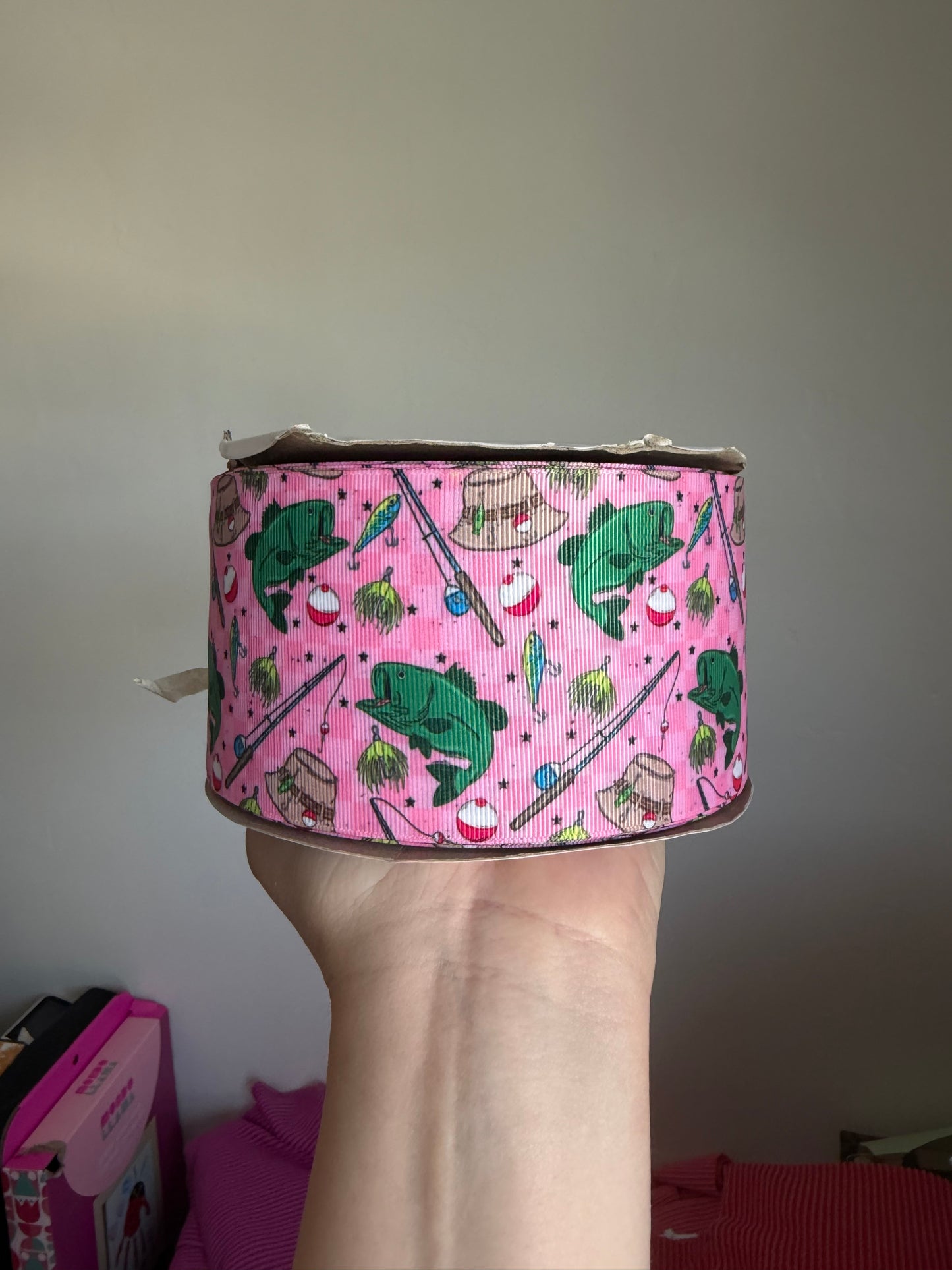 3” Grosgrain Fishing Ribbon (by the yard)