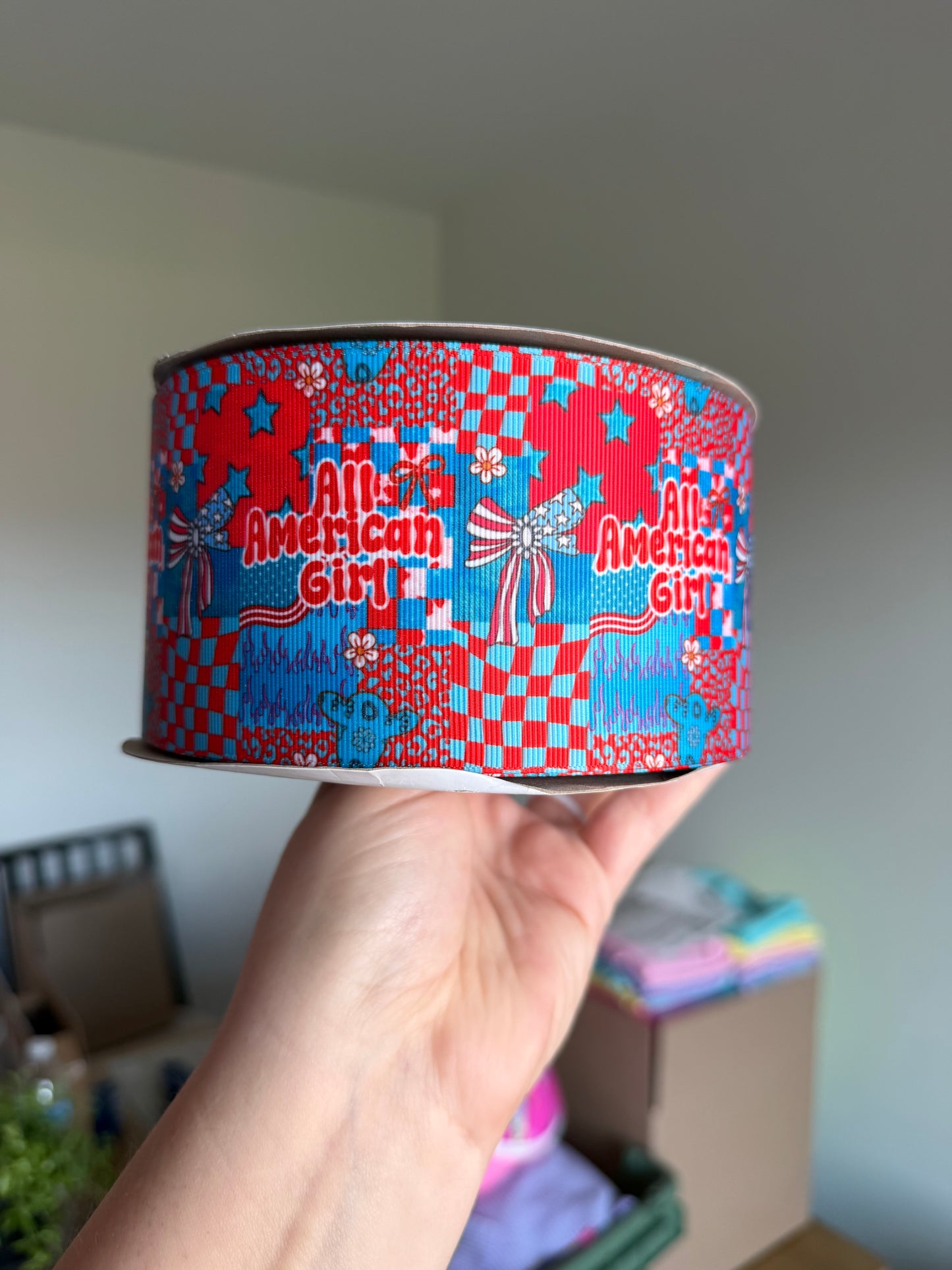 3” Grosgrain All American Girl Ribbon (by the yard)
