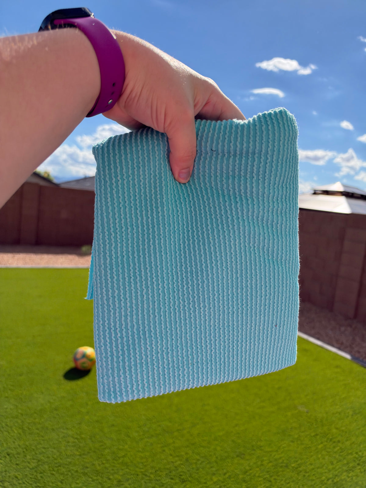 Single Yd Cut Urban Rib - Aqua