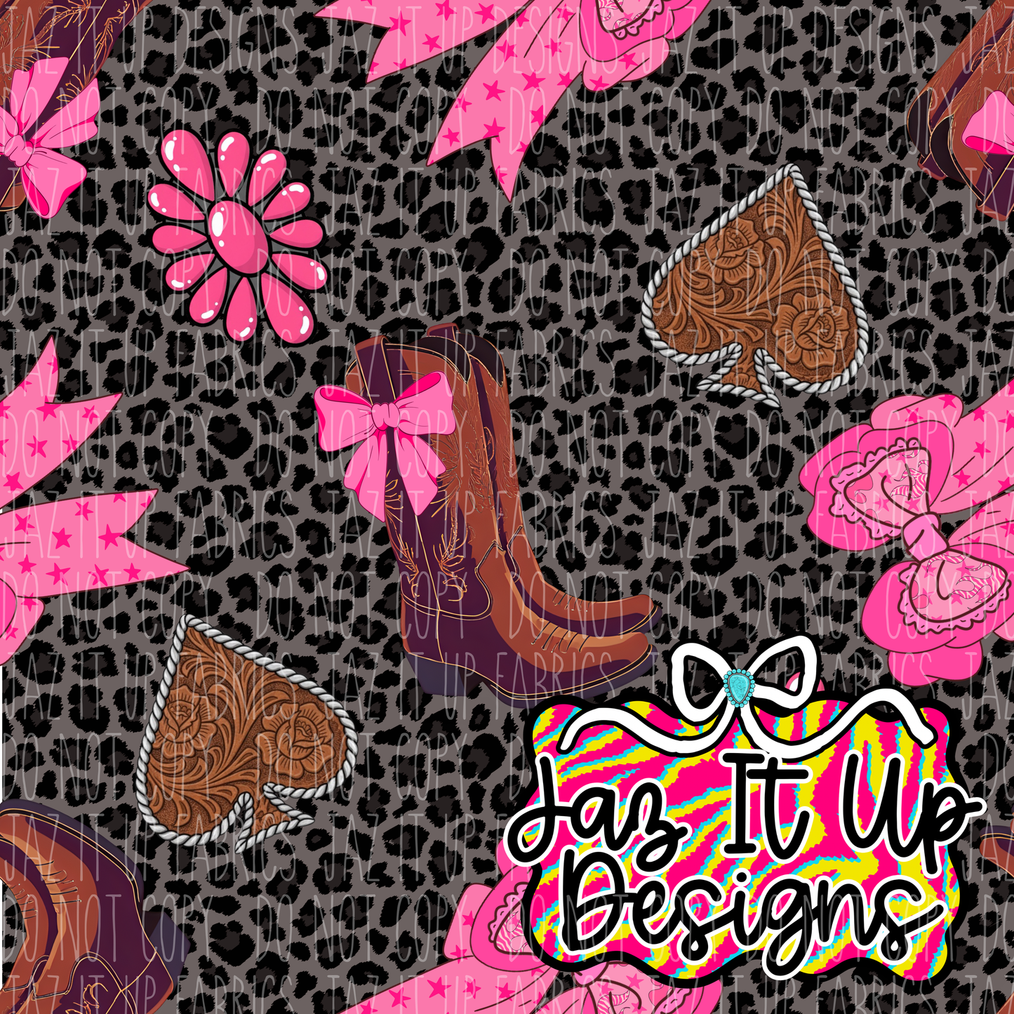 *Digital File* Pink Western 300DPI Seamless File