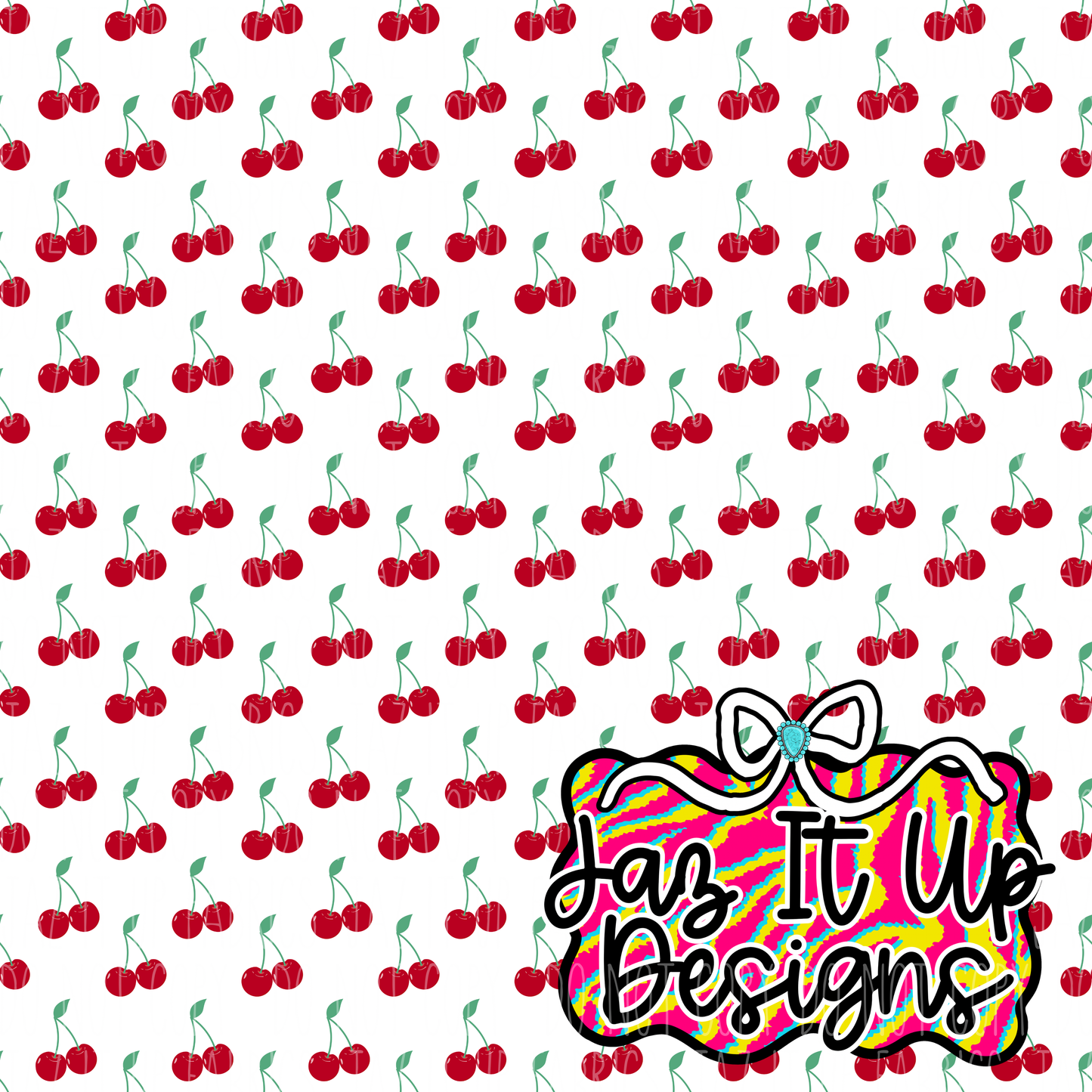 *Digital File* Simple Cherries 300DPI Seamless File