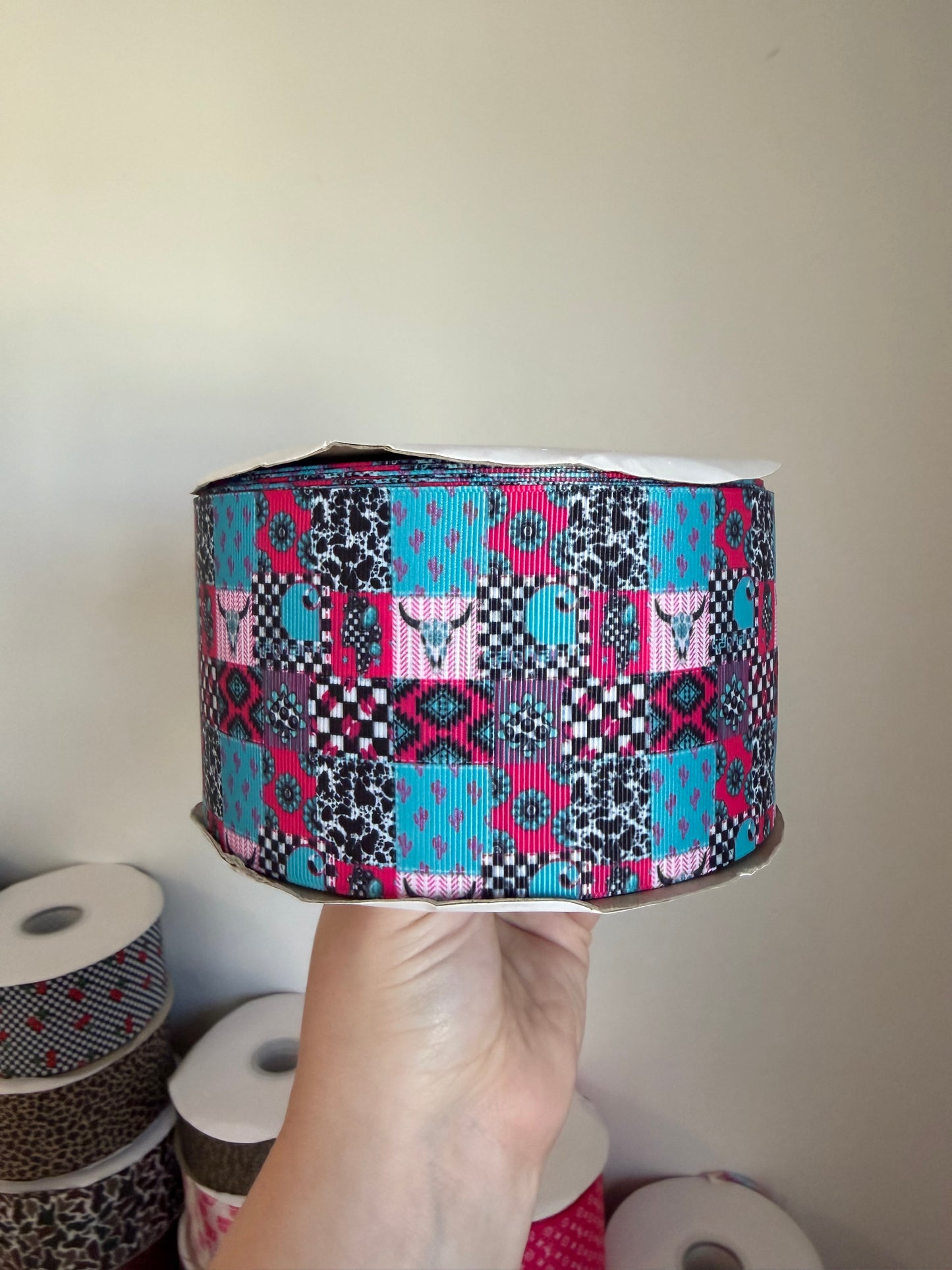 3” Grosgrain Western Car Ribbon (by the yard)