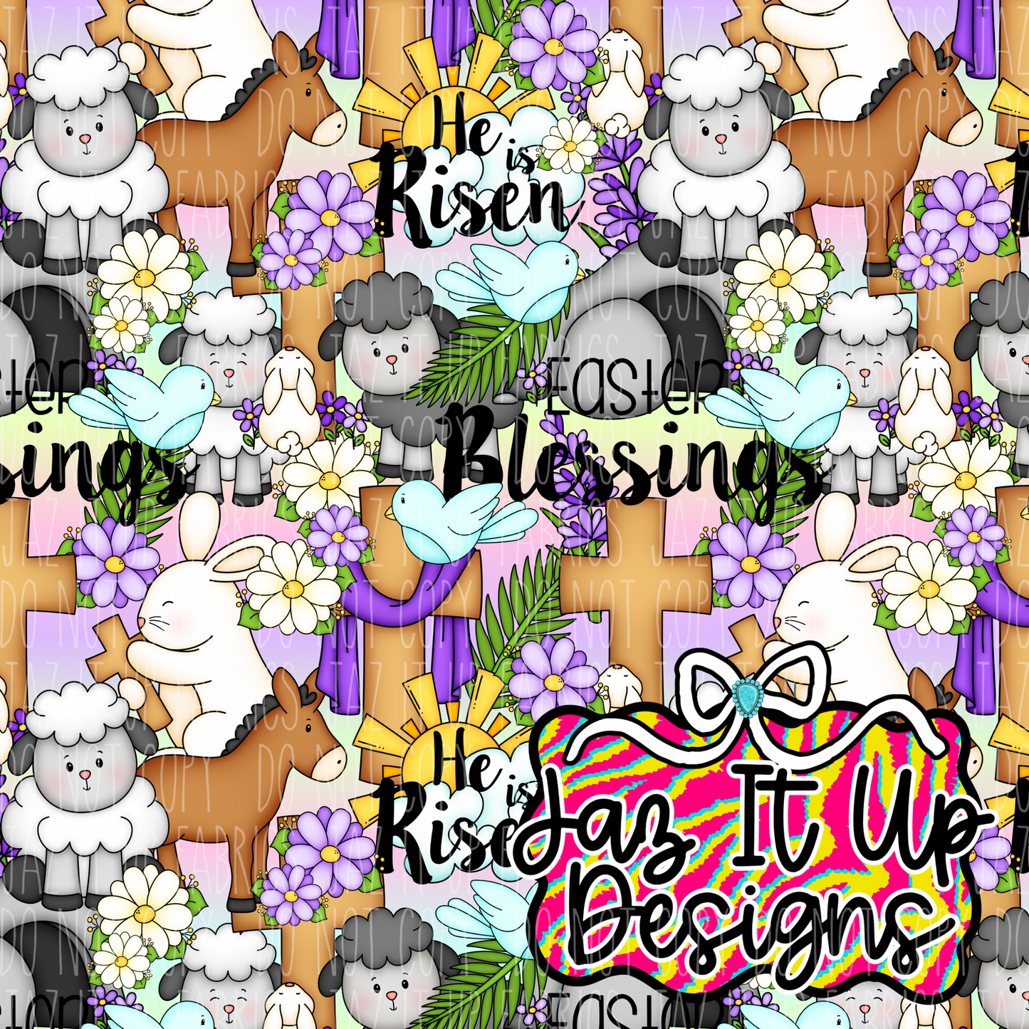 *Digital File* Easter Collage 300DPI Seamless File