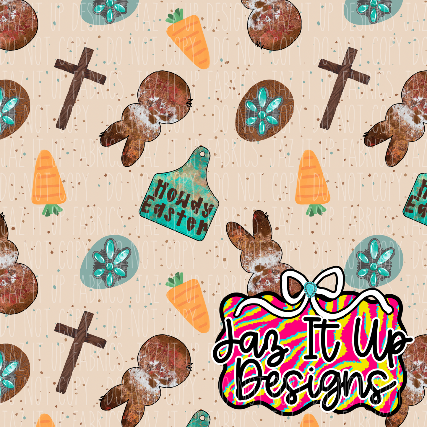 *Digital File* Western Easter 300DPI Seamless File