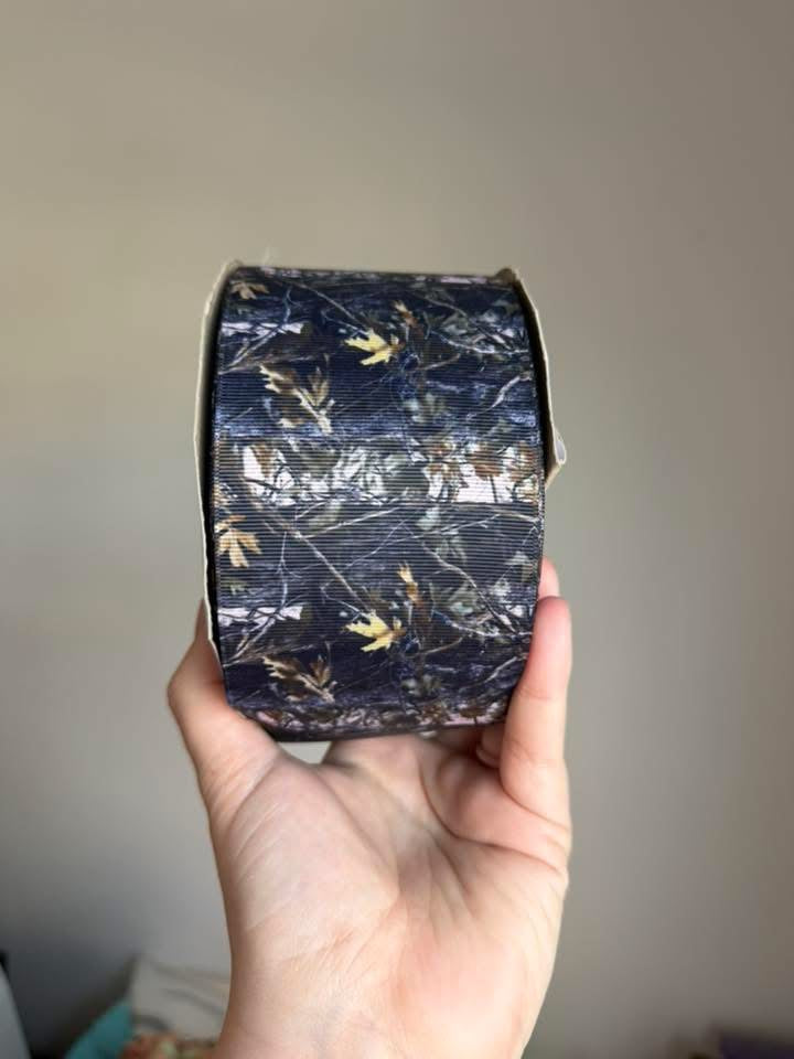 3” Grosgrain Camo Ribbon (by the yard)