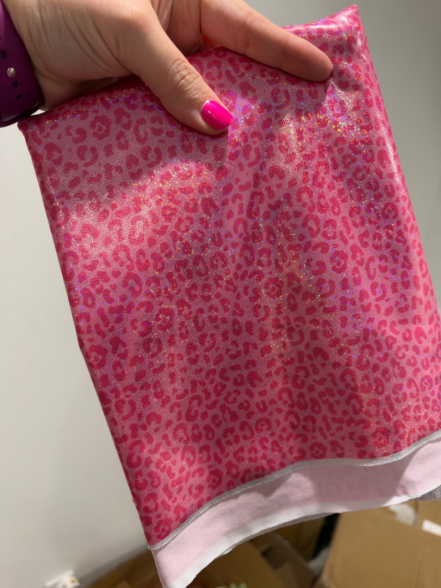 Glit Holo 4 Way Leopard Pink