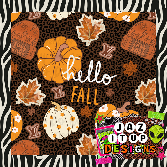 *Digital* 300DPI Seamless Hello Fall
