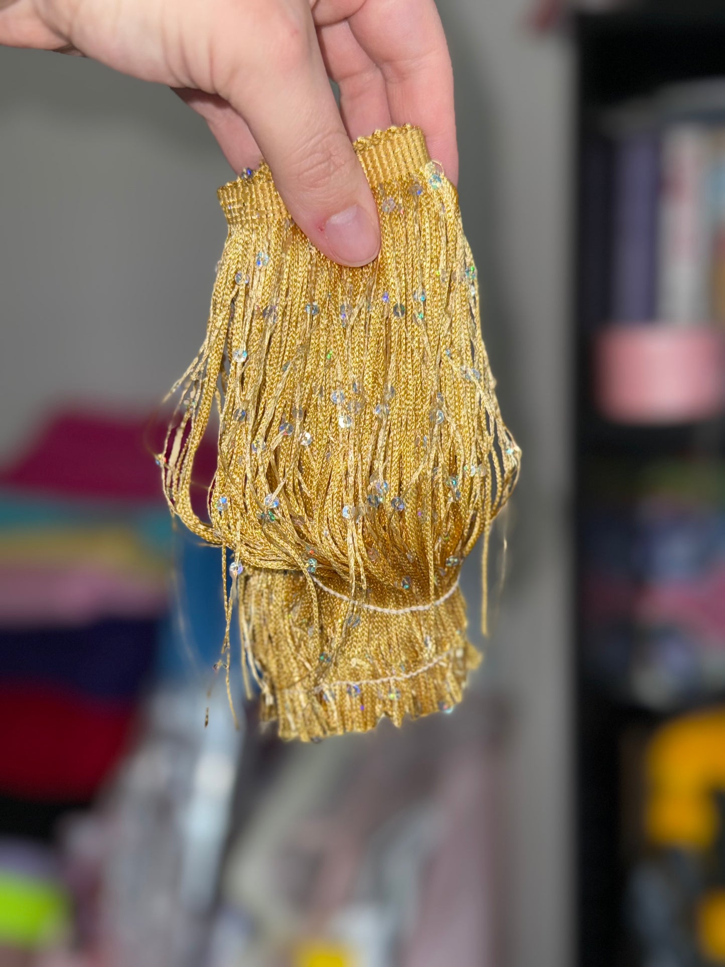 Gold Sequin Fringe