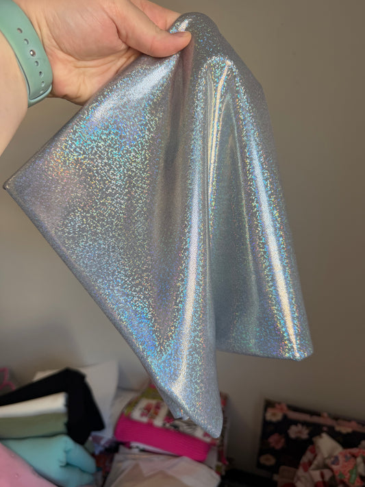 Silver GlitterHolo4Way 1Yd