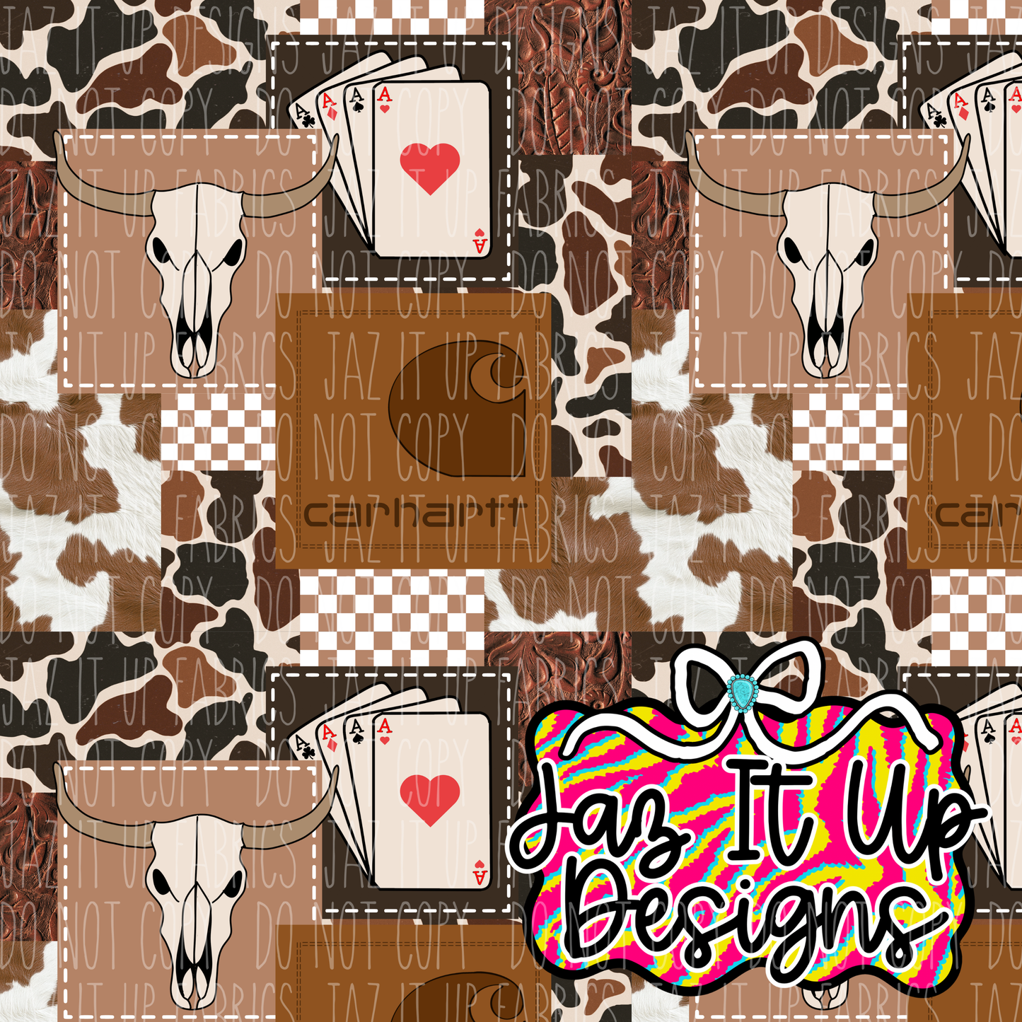 *Digital File* Steer Car Patch 300DPI Seamless File