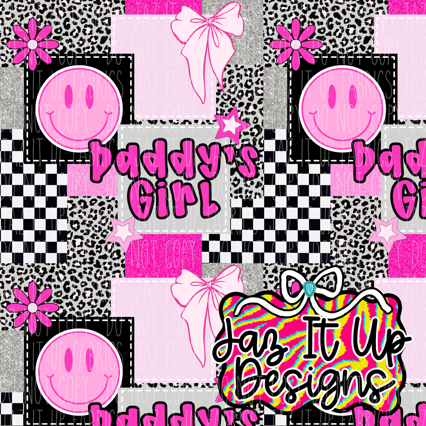 *Digital File* Daddy’s Girl Smiley 300DPI Seamless File