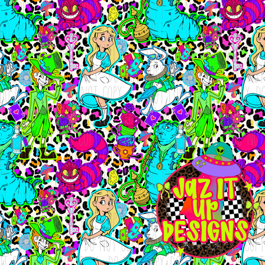 *Digital File* Neon Wonderland 300DPI Seamless File