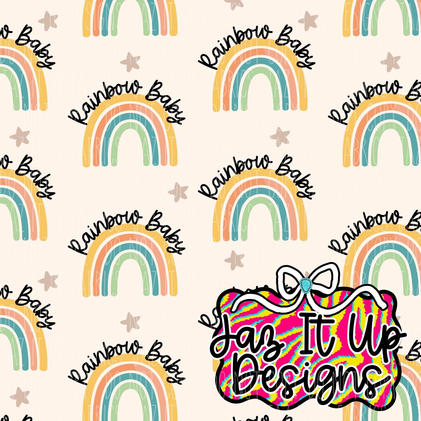 *Digital File* Rainbow Baby 300DPI Seamless File
