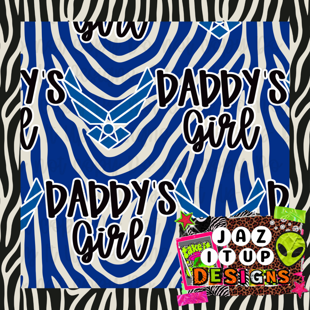 *Digital* 300DPI Seamless USAF Mama/Daddy Girl Bundle