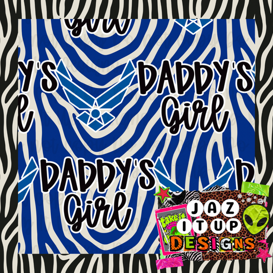 *Digital* 300DPI Seamless USAF Mama/Daddy Girl Bundle