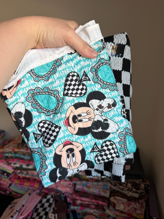 Min Western Wide 1Y + Mesh Check Sequins 1Y