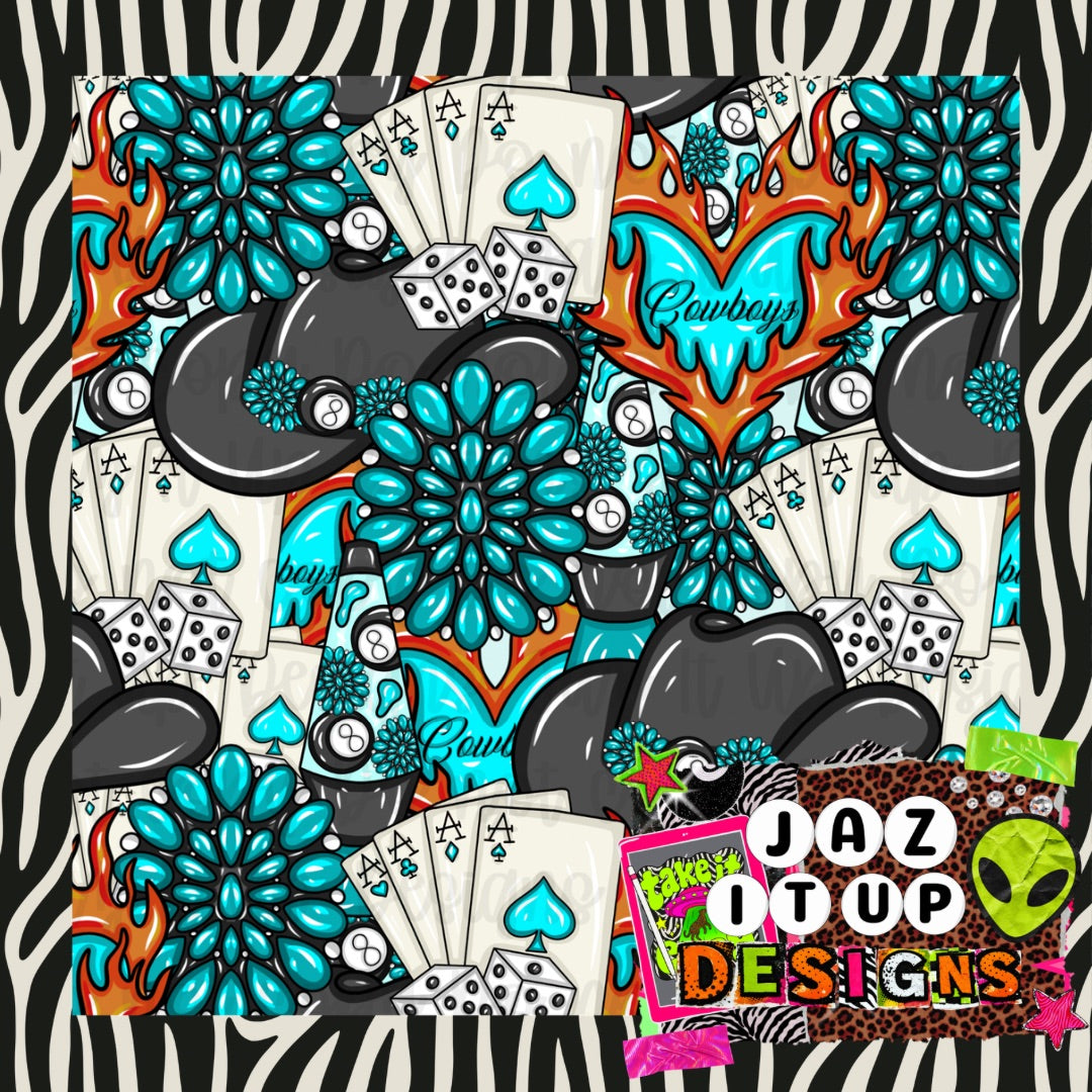 *Digital* 300DPI Seamless Western Collage