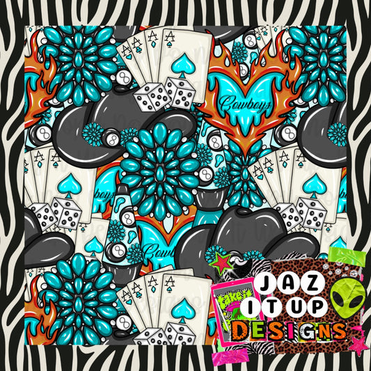 *Digital* 300DPI Seamless Western Collage