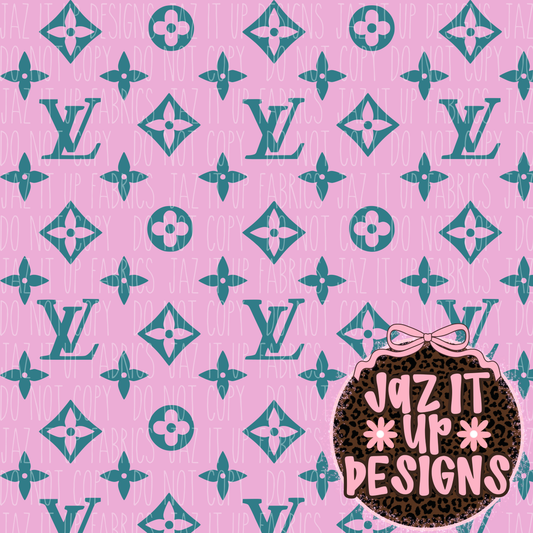 *Digital File* Pink Teal Boujee 300DPI Seamless File