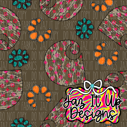 *Digital File* Boujee Turquoise Car 300DPI Seamless File