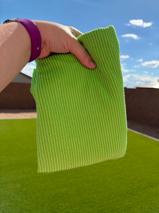 Single Yd Cut Urban Rib - Lime