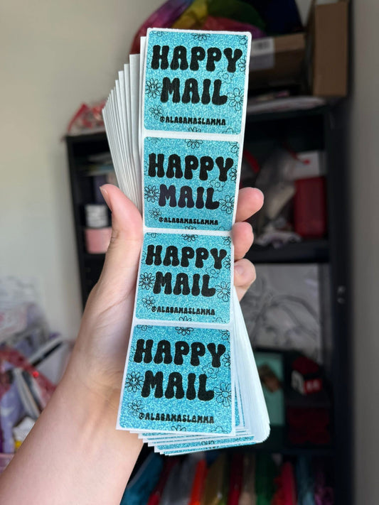 Happy Mail - Blue Glitter