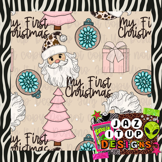 *Digital* 300DPI Seamless My First Christmas