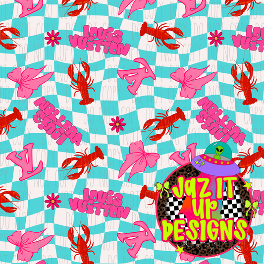 *Digital File* Boujee Crawfish 300DPI Seamless File