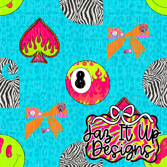 *Digital File* 8 Ball Car 300DPI Seamless File