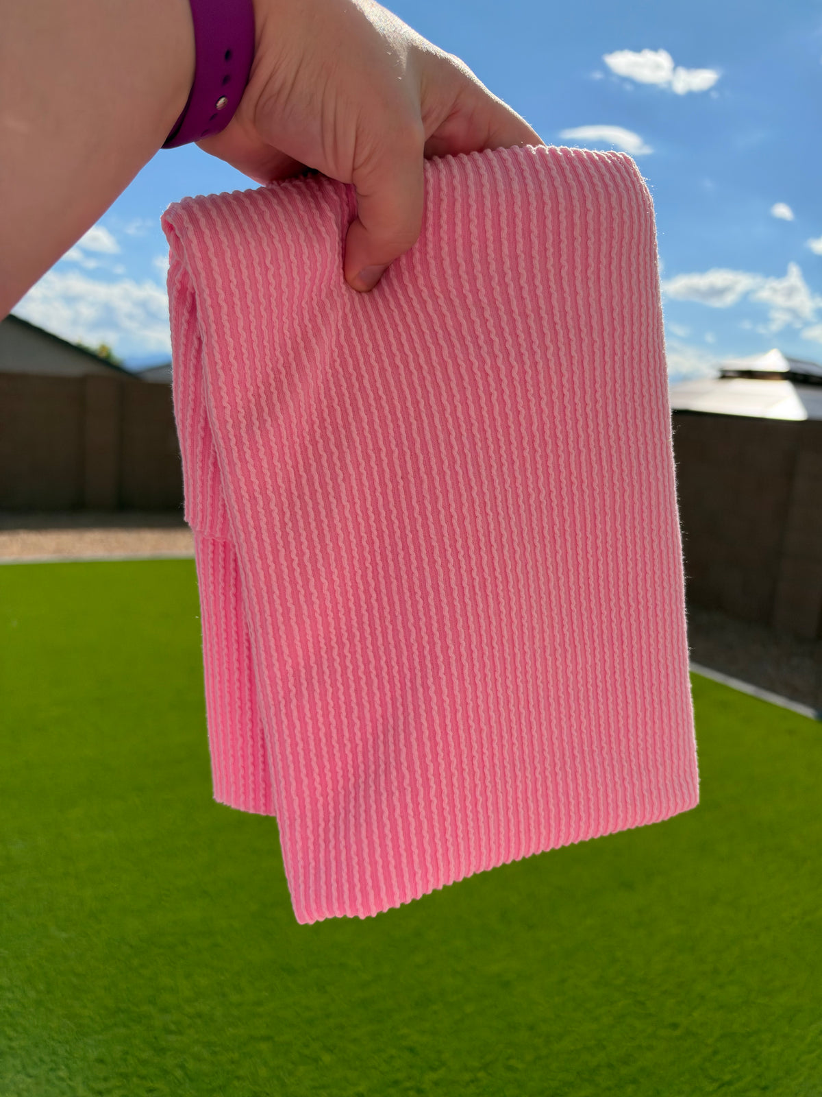Single Yd Cut Urban Rib - Pink