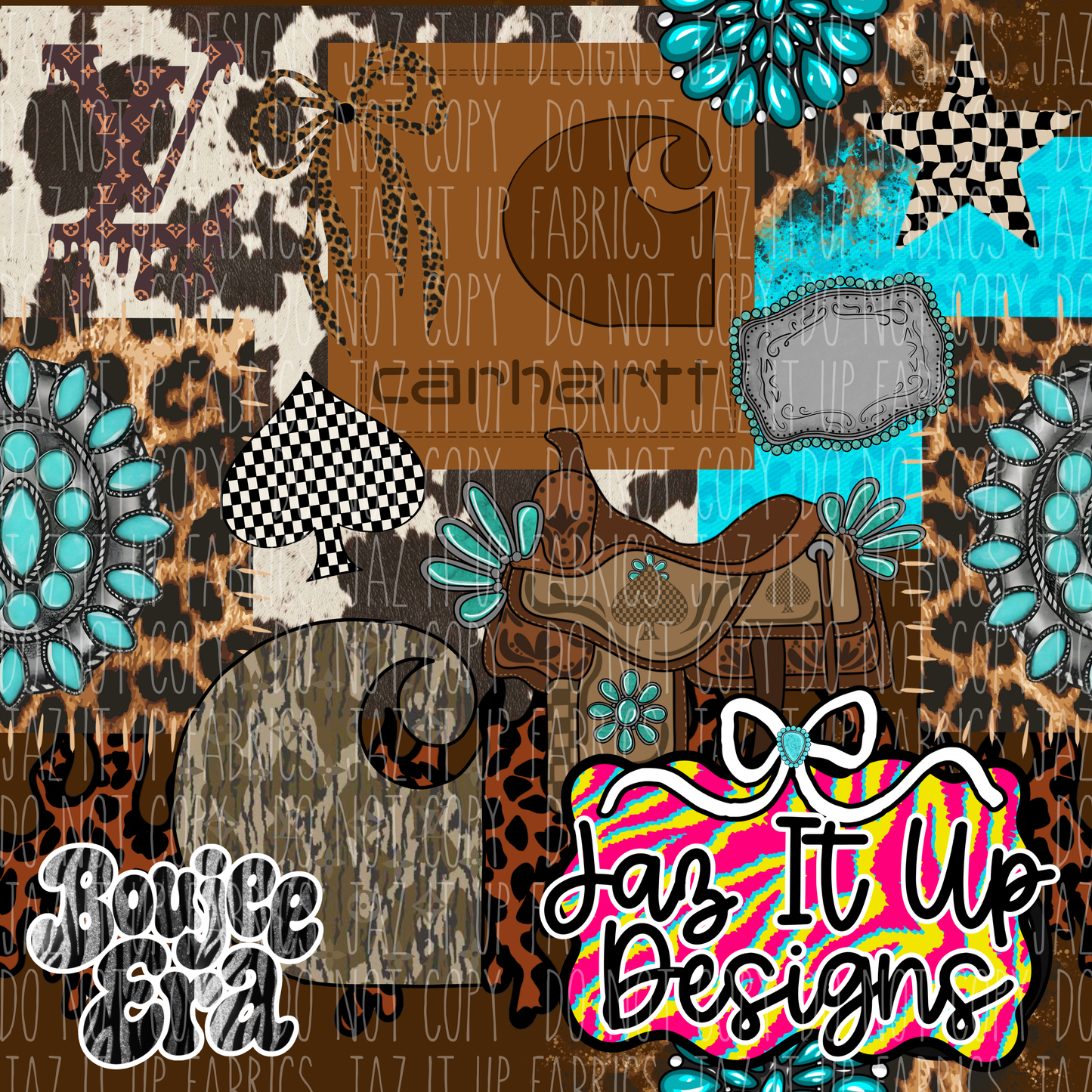 *Digital File* Boujee Car Collage 300DPI Seamless File