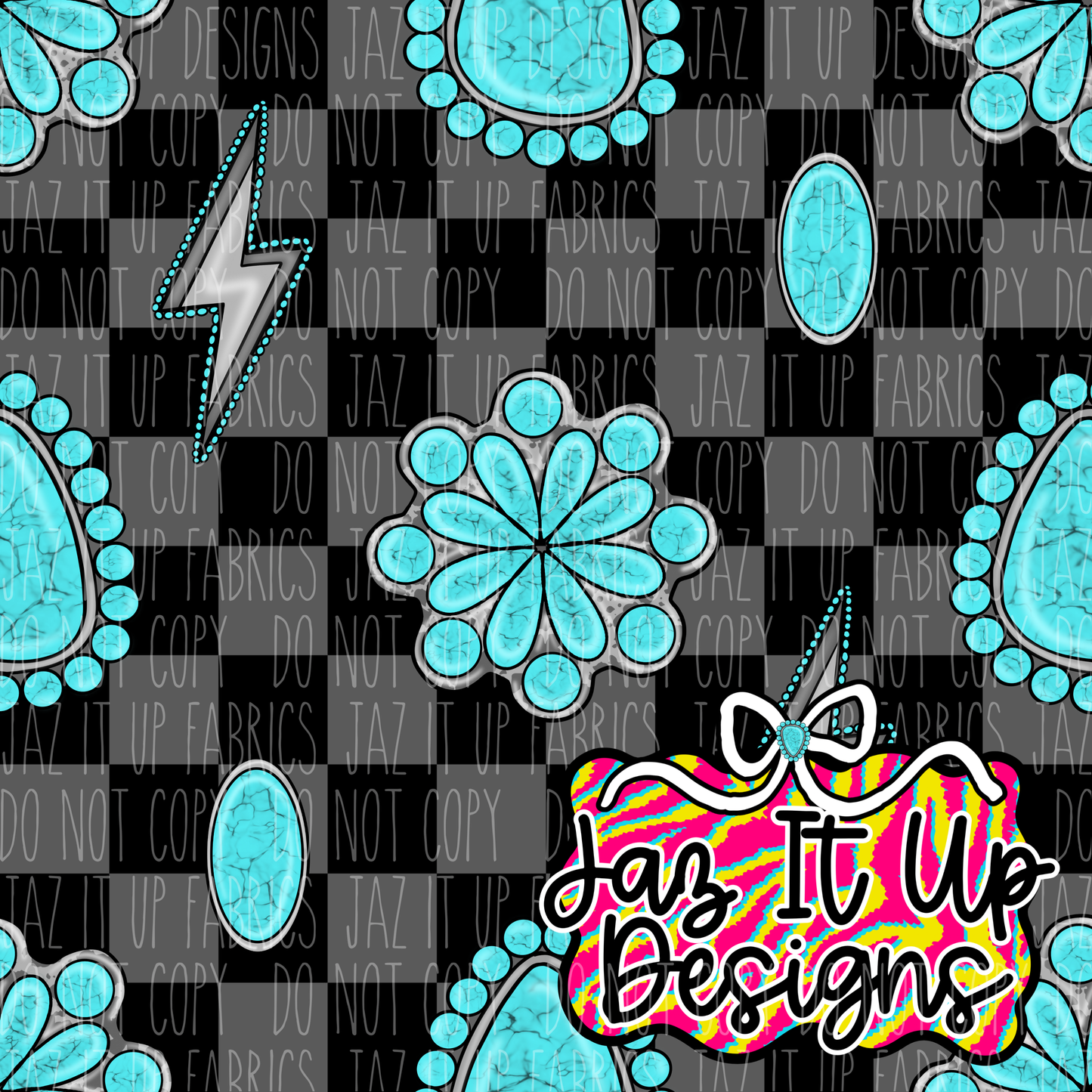 *Digital File* Western Check 300DPI Seamless File