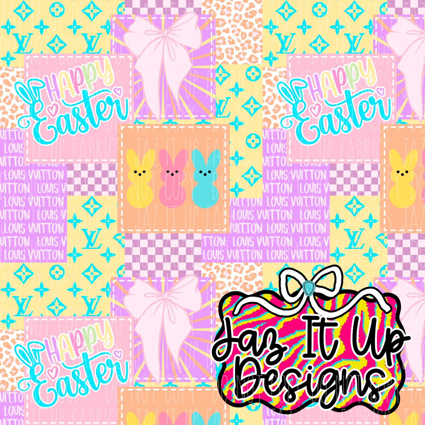 *Digital File* Happy Easter Patch 300DPI Seamless File
