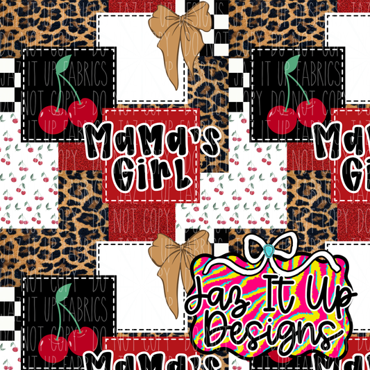 *Digital File* Mama’s Girl Cherry 300DPI Seamless File