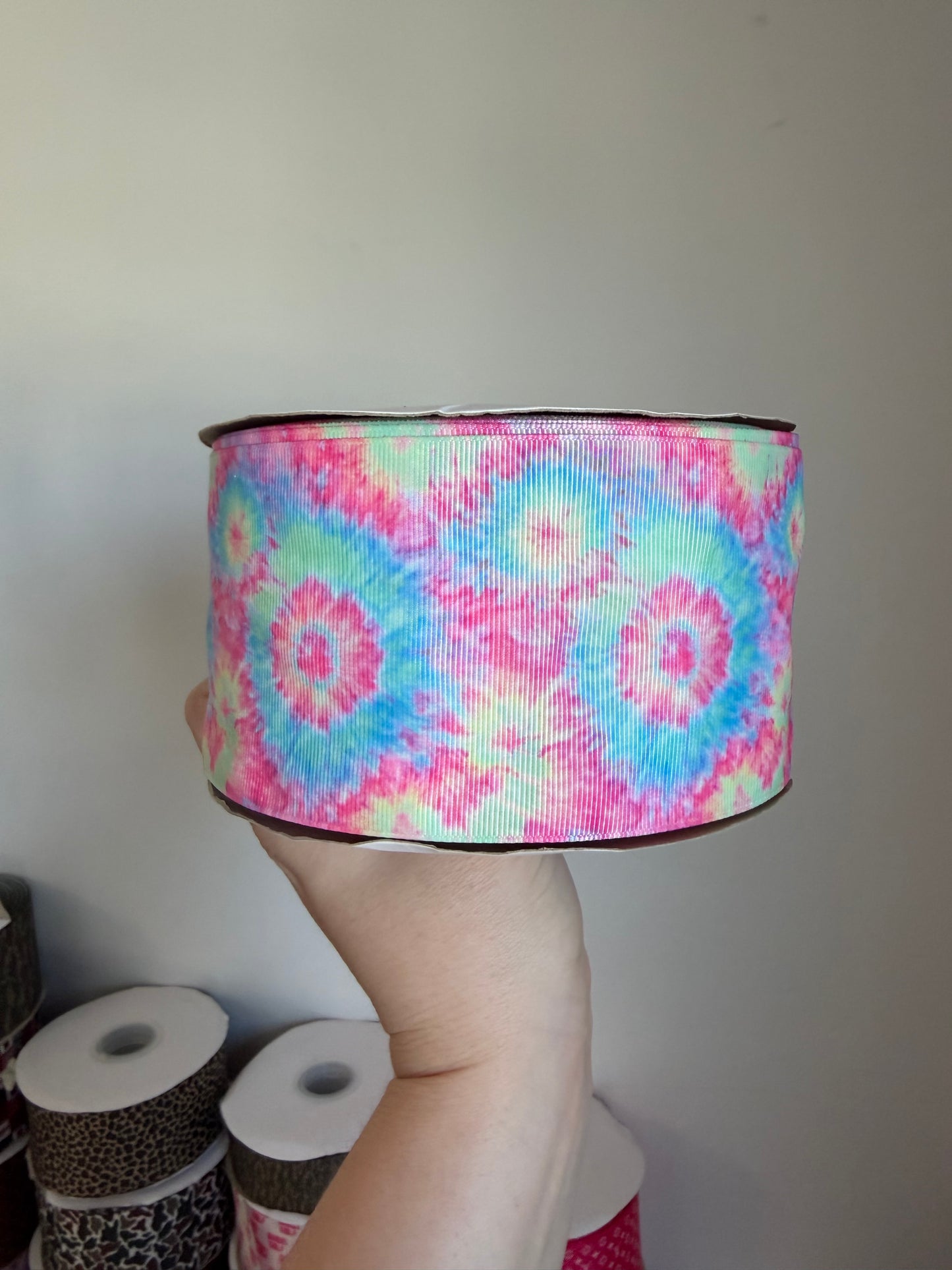 3” Grosgrain Tie Dye Ribbon (by the yard)