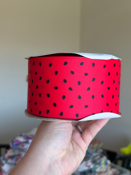 3” Grosgrain Melon Inside Ribbon (by the yard)