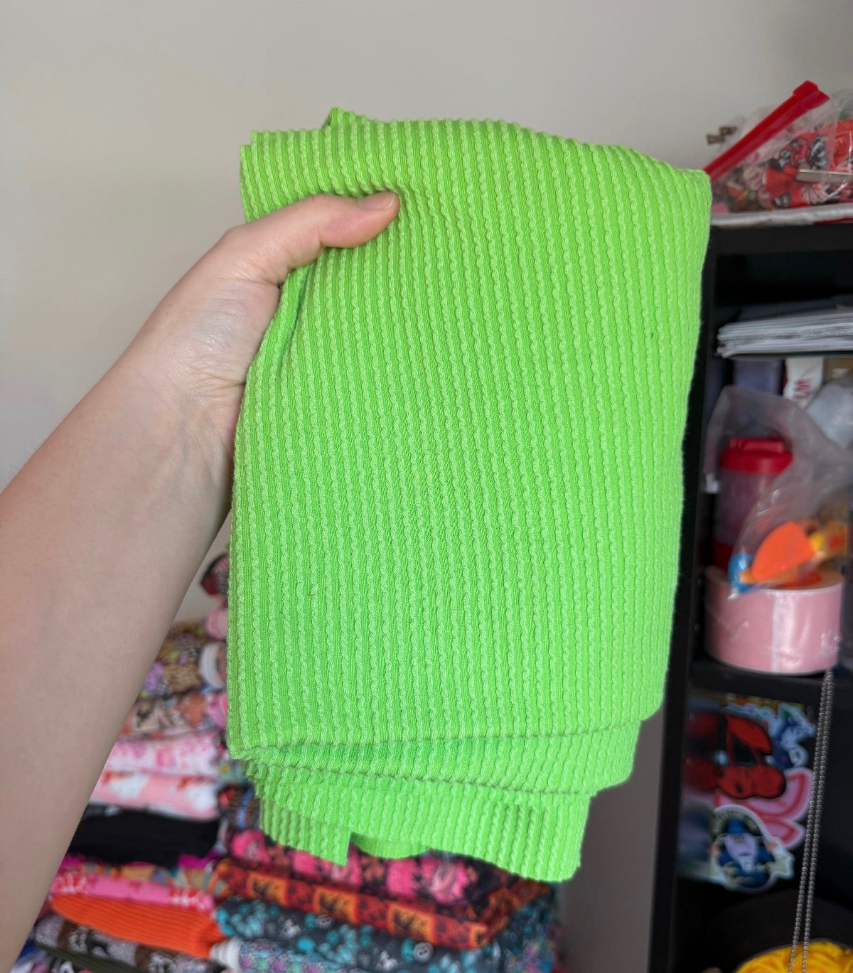 Single Yd Cut Urban Rib - Lime