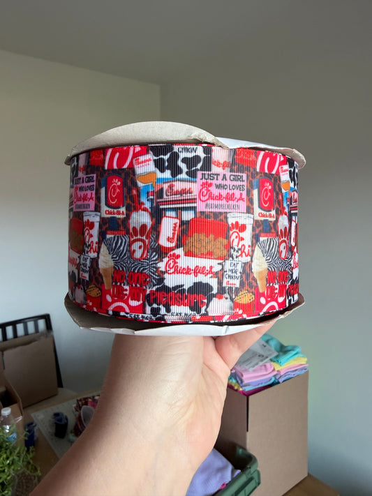 3” Grosgrain Chicken Ribbon (by the yard)