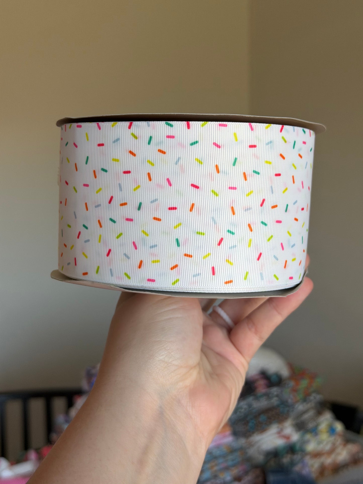 3” Grosgrain Ice Cream Sprinkle Ribbon (by the yard)