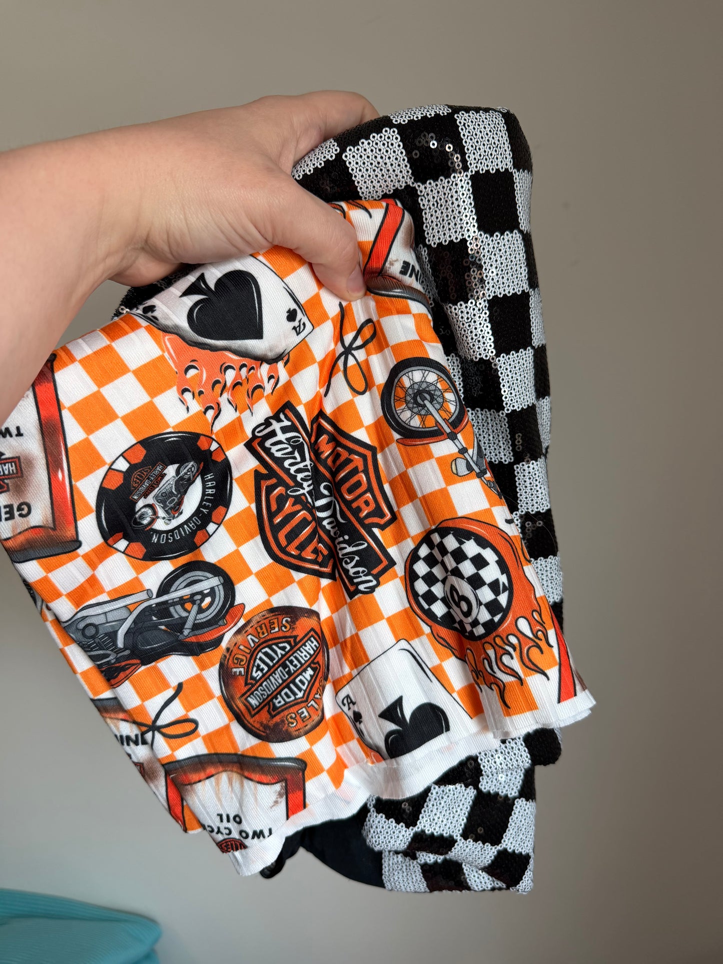 Biker Wide Rib 1Y + Checkered Seq Mesh 1Y