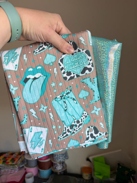 Boujee Wide 1Y + Aqua Glitter4Way 1Y