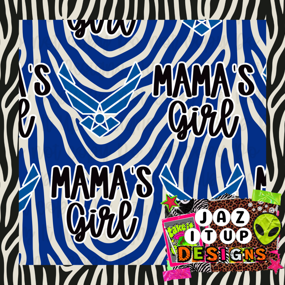 *Digital* 300DPI Seamless USAF Mama/Daddy Girl Bundle